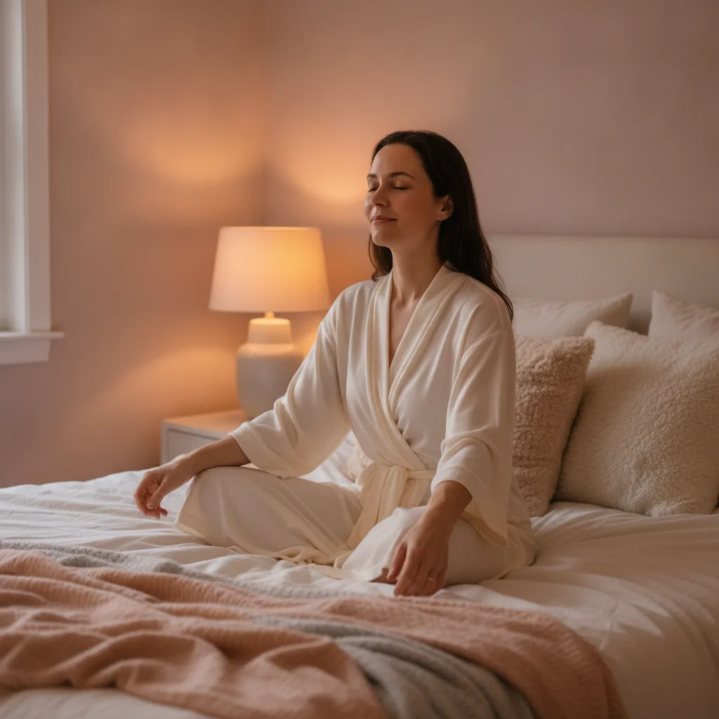 Peaceful evening ritual scene